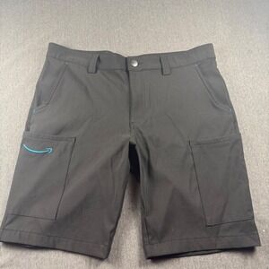Amazon Employee Uniform Cargo Shorts Mens L Luly Yang Black Utility Work Shorts